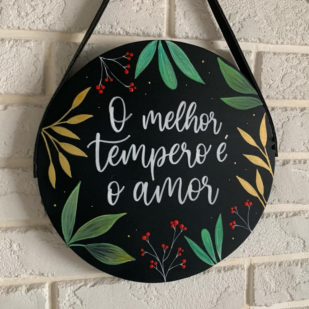 Placa Decorativa O melhor tempero - Oficina Criativa
