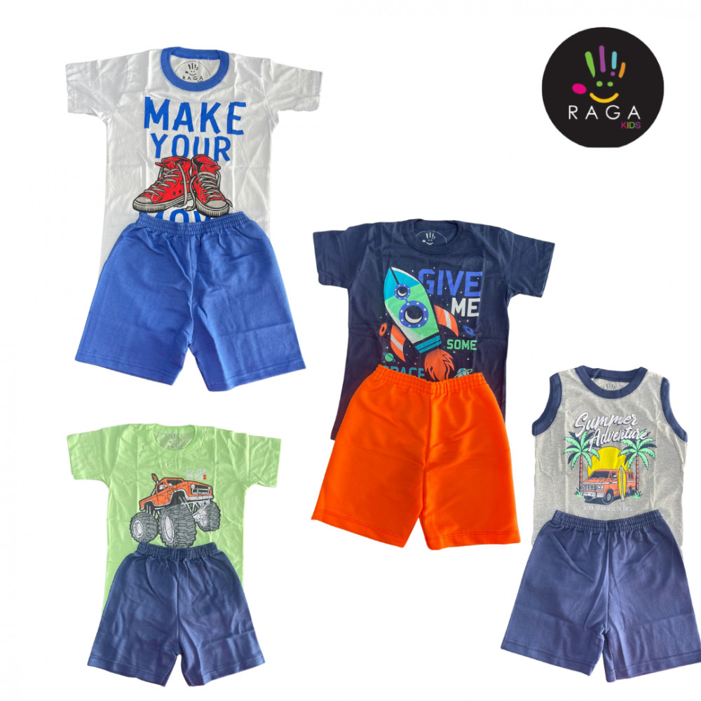 Conjunto Verão Menino Tam 4/8 Pack 15 Peças (Ref:4860) - Raga Kids ...