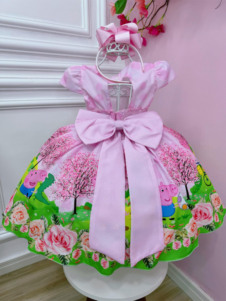 Roupa Infantil Peppa Pig Vestido Peppa Luxo Roupa Aniversario