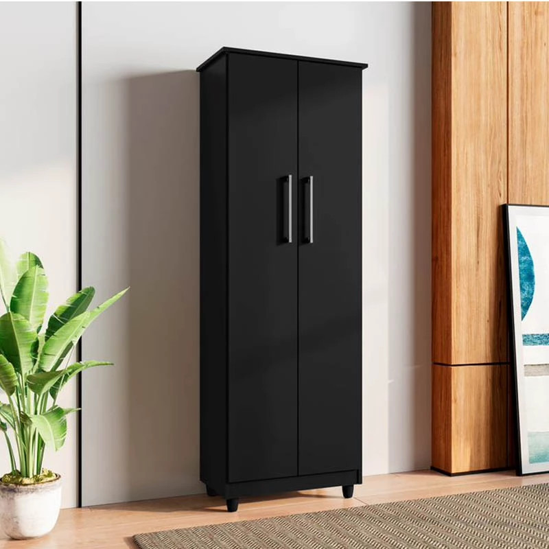 Armário Multiuso Nina Larg. 1.53m Preto - Lidecor Móveis & Decoração