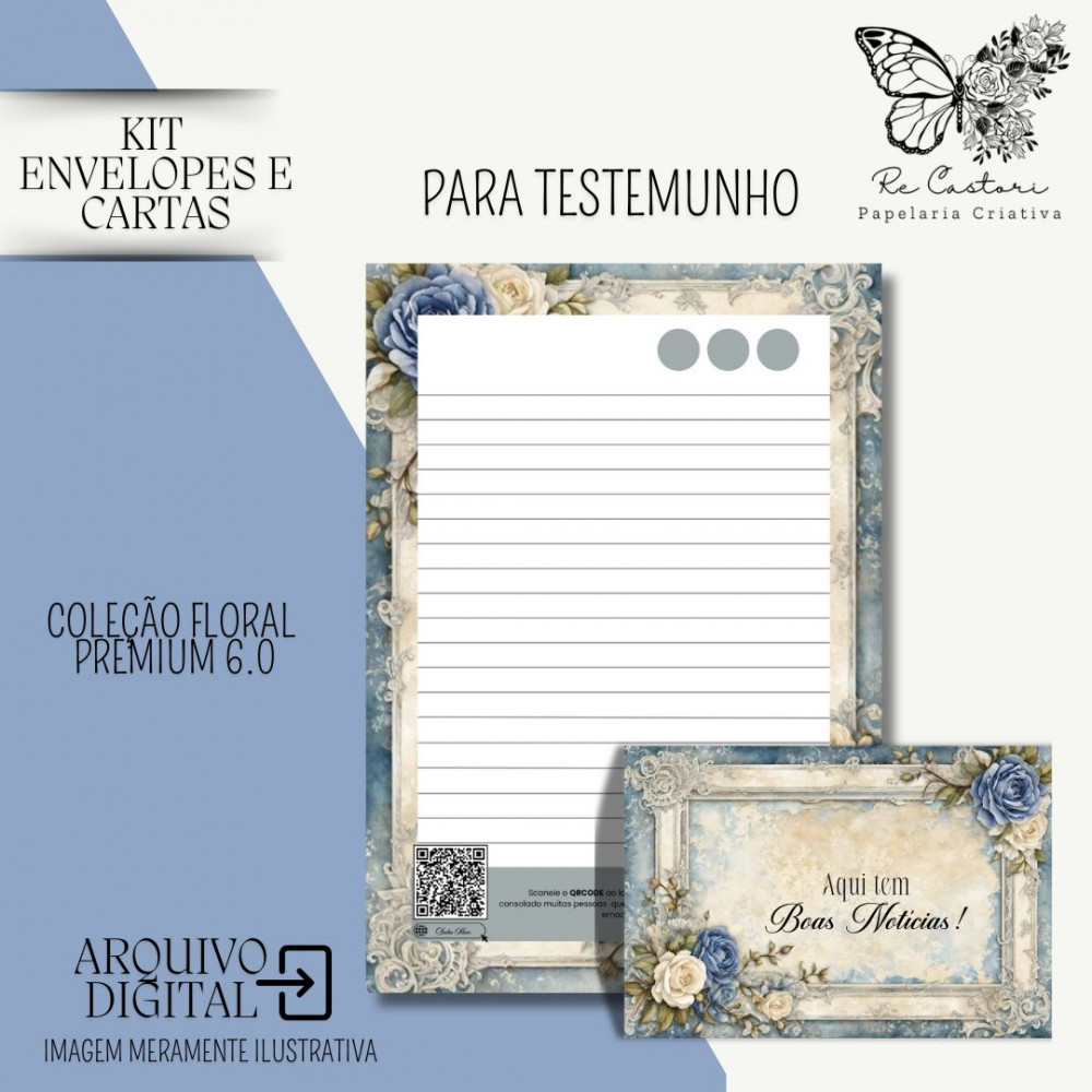 Kit Digital de Envelopes - Coleção Floral Premium 6.0 - Re Castori ...