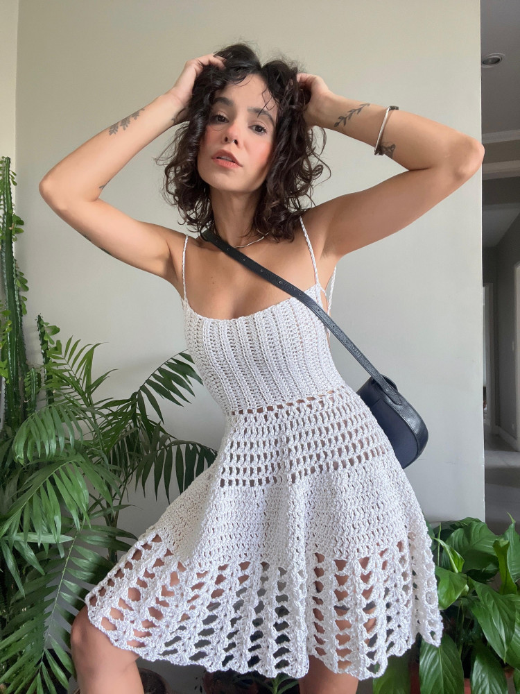 wholesale vestido vestido ciganinha de croche