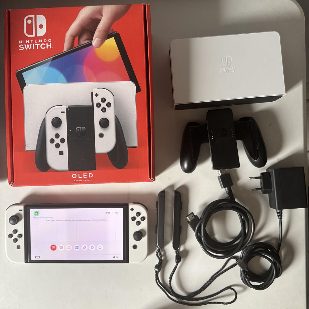 Nintendo Switch OLED Branco Usado - Bione Games