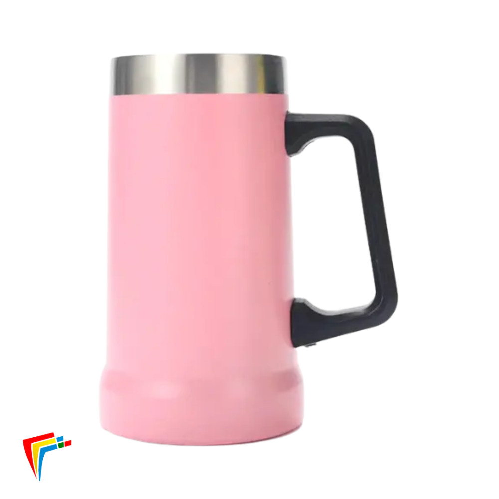 Caneca Cerveja Aço Inox 710 Ml AZUL MARINHO - Sublimáticos Mania