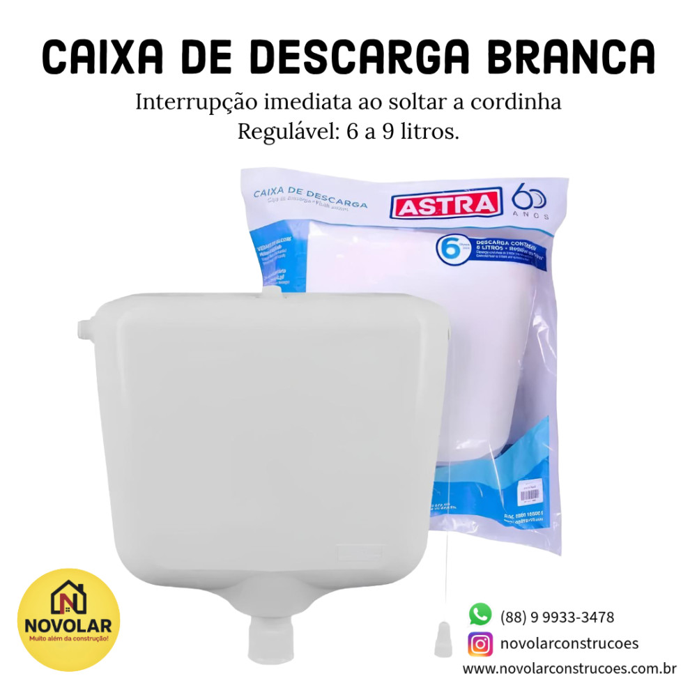 Caixa de Descarga Astra 6 a 9 litros