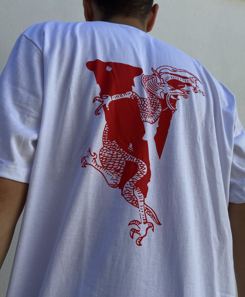 Camiseta Vlone “dragão chinês” M, Preto, 100% algodão - Garfen
