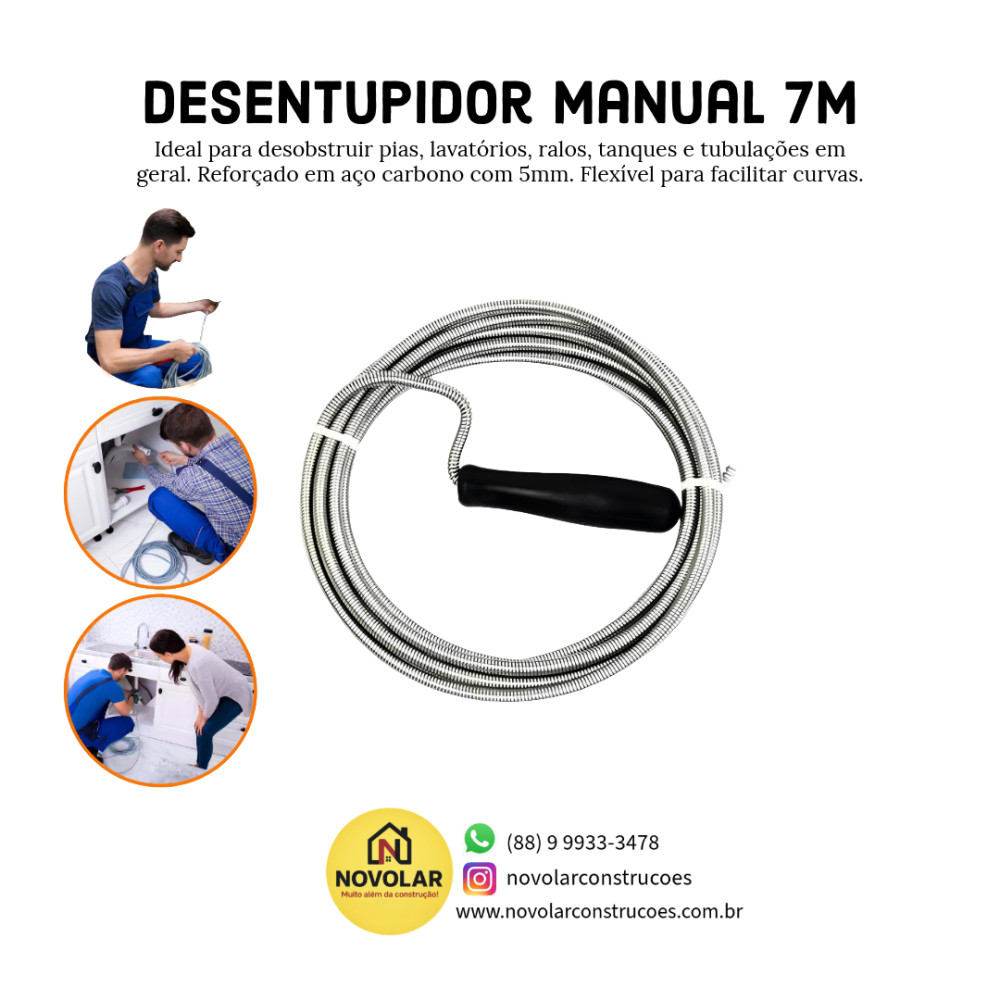 Desentupidor Manual 7m