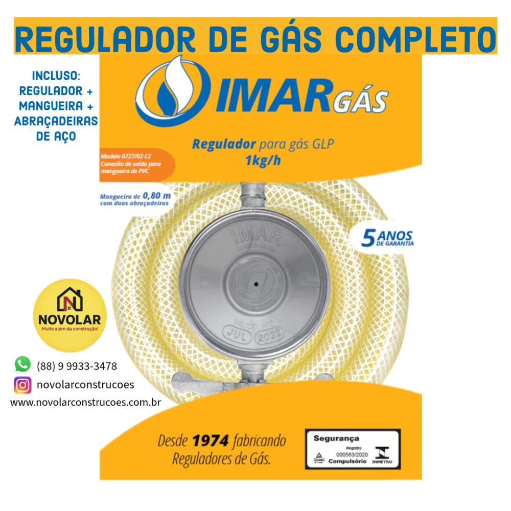 Regulador de gás completo