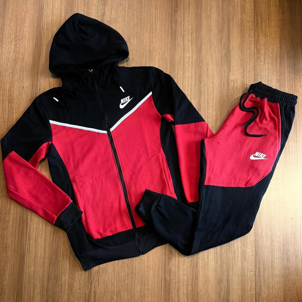 NIKE 廃盤テック M上 Conjunto Nike Tech Fleece Padrão Original P, Vermelho/Preto