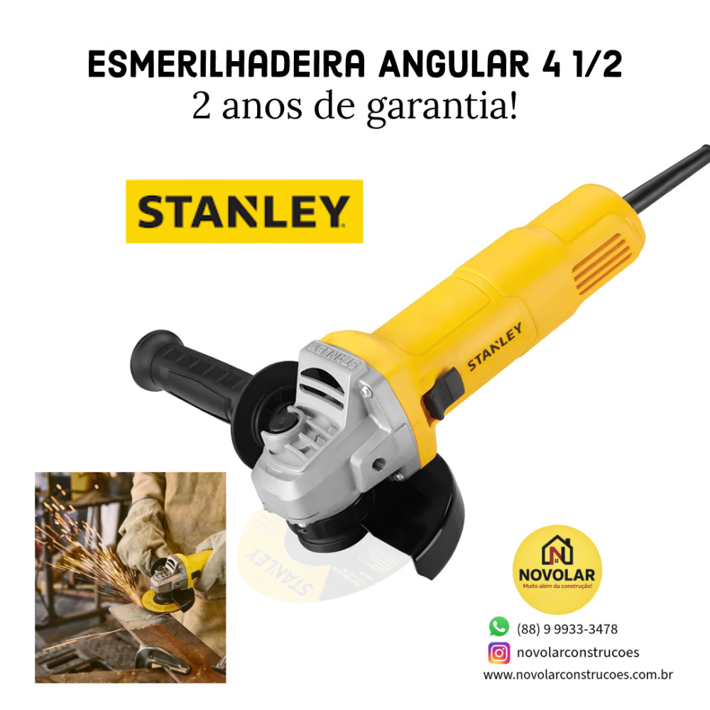 Esmerilhadeira Angular 4 1/2 Stanley 620w