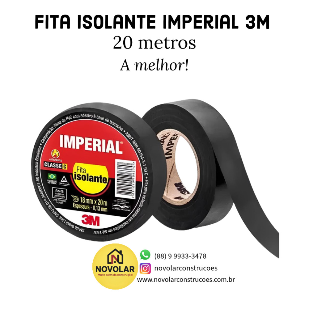 Fita isolante imperial 3m com 20mts