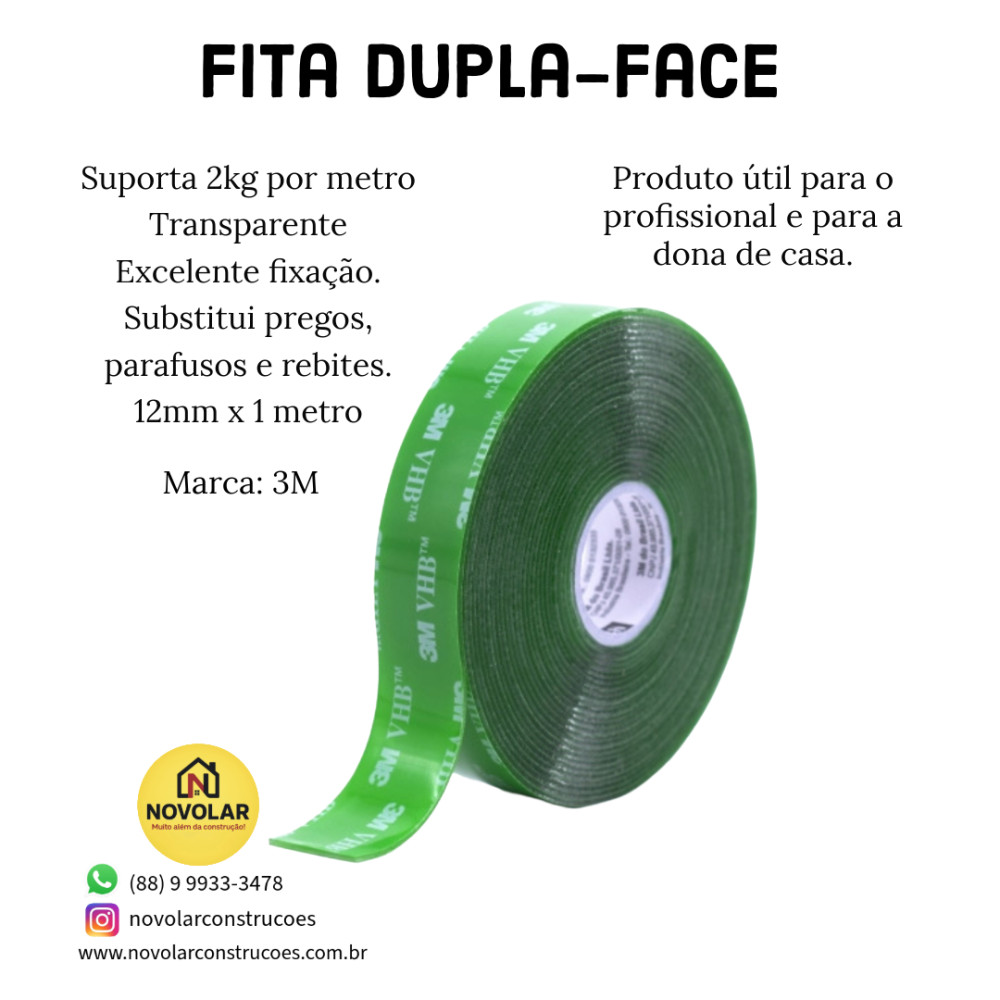Fita Dupla Face 3M - 1 metro
