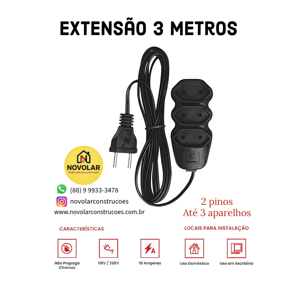 Extensão Elétrica 3 metros
