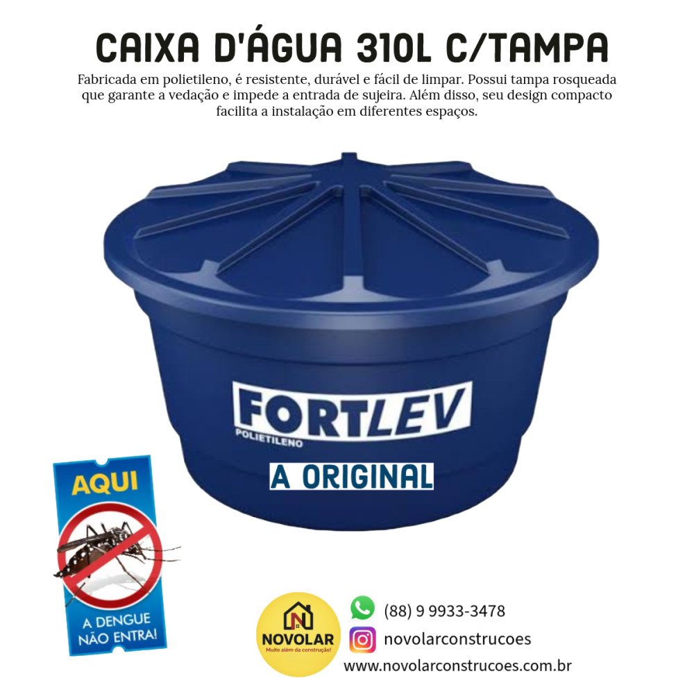 Caixa D'água 310L Fortlev