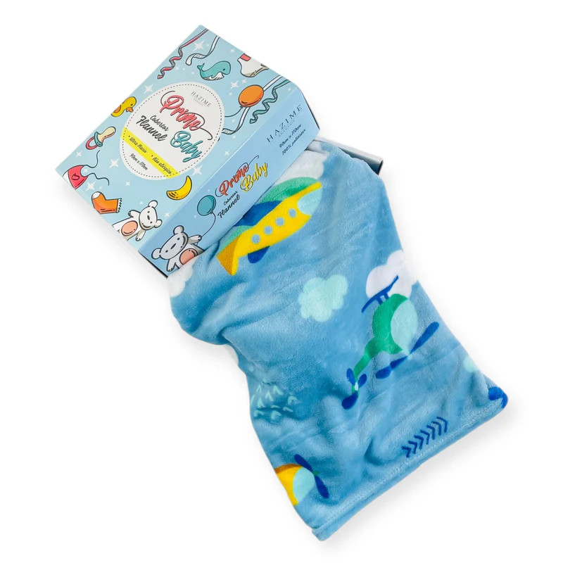 Cobertor Flannel Prime Baby Hazime (Ref:1421) Menino - Nova Atacado