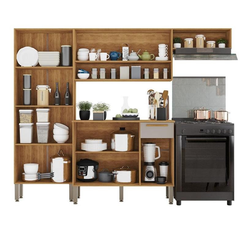 Cozinha Completa Madri 4 peças – Cinamomo/Off White - Italy Móveis ...