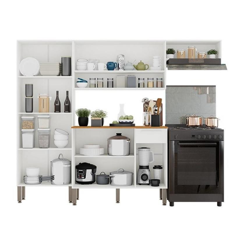 Cozinha Completa Madri 4 peças – Branco - Italy Móveis Estofados e ...