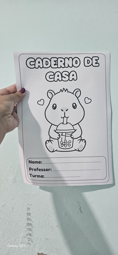 Capas de Caderno Capivara para colorir - Sementinhas do Saber Com a ...