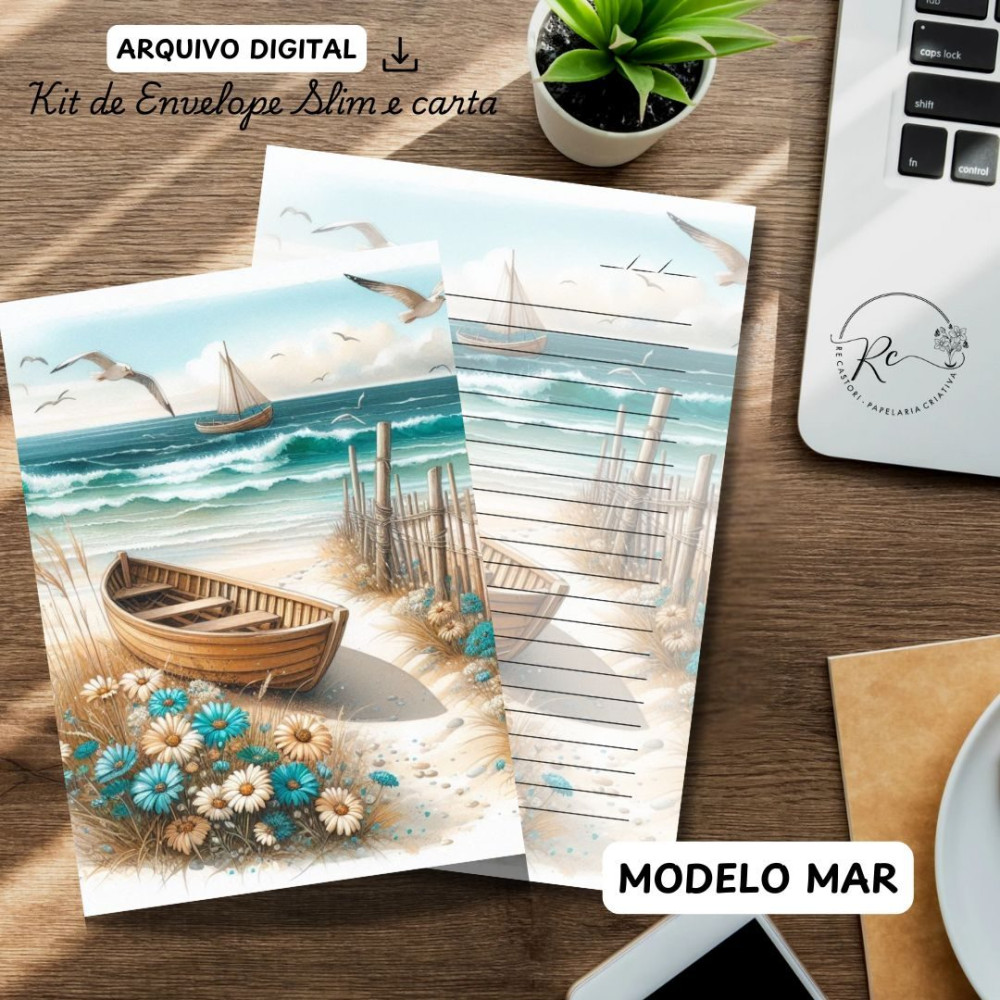 KIT DIGITAL ENVELOPE SLIM + CARTA A4 ( COLEÇÃO DIVERSOS 1) - Re Castori ...