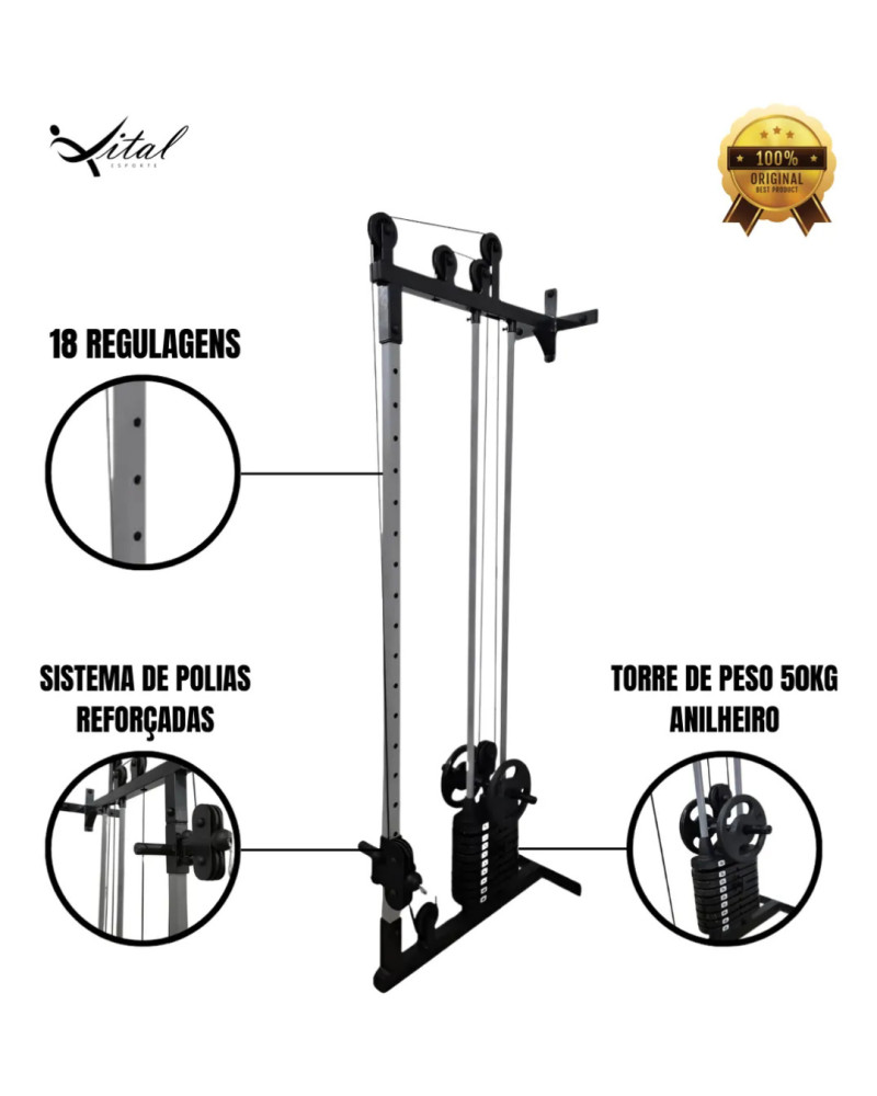 Mono Cross Over Fixo de Parede - Vital Esporte