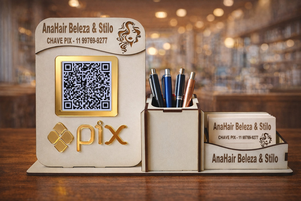 Placa PIX com QR Code Placa simples - Dfamília Presentes
