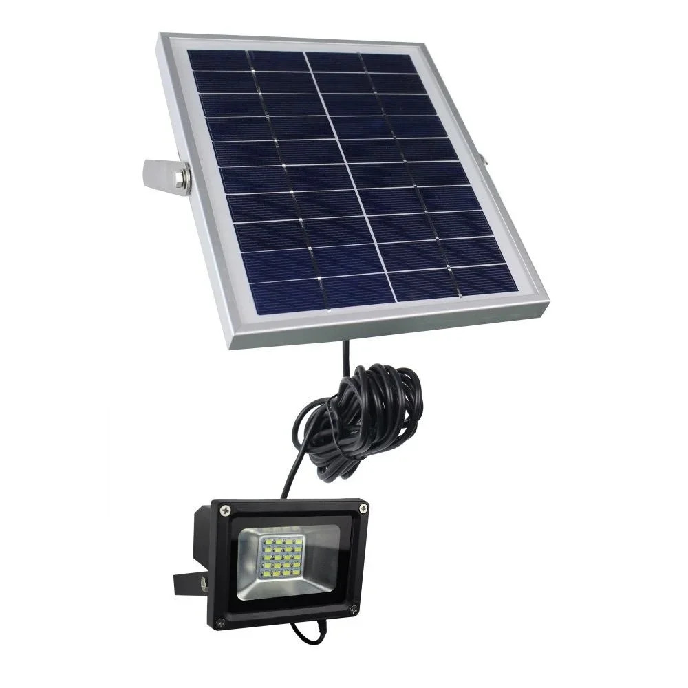 Refletor Led Solar Refletor LED SMD solar 10W 6000K 1.000 lúmens com controle IP67. - RT ...