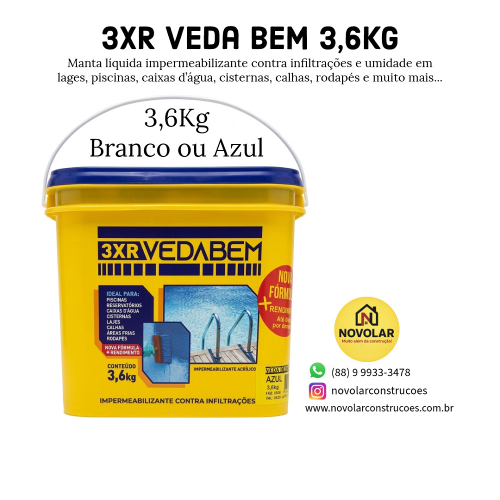 3XR Veda Bem Impermeabilizante 3,6kg