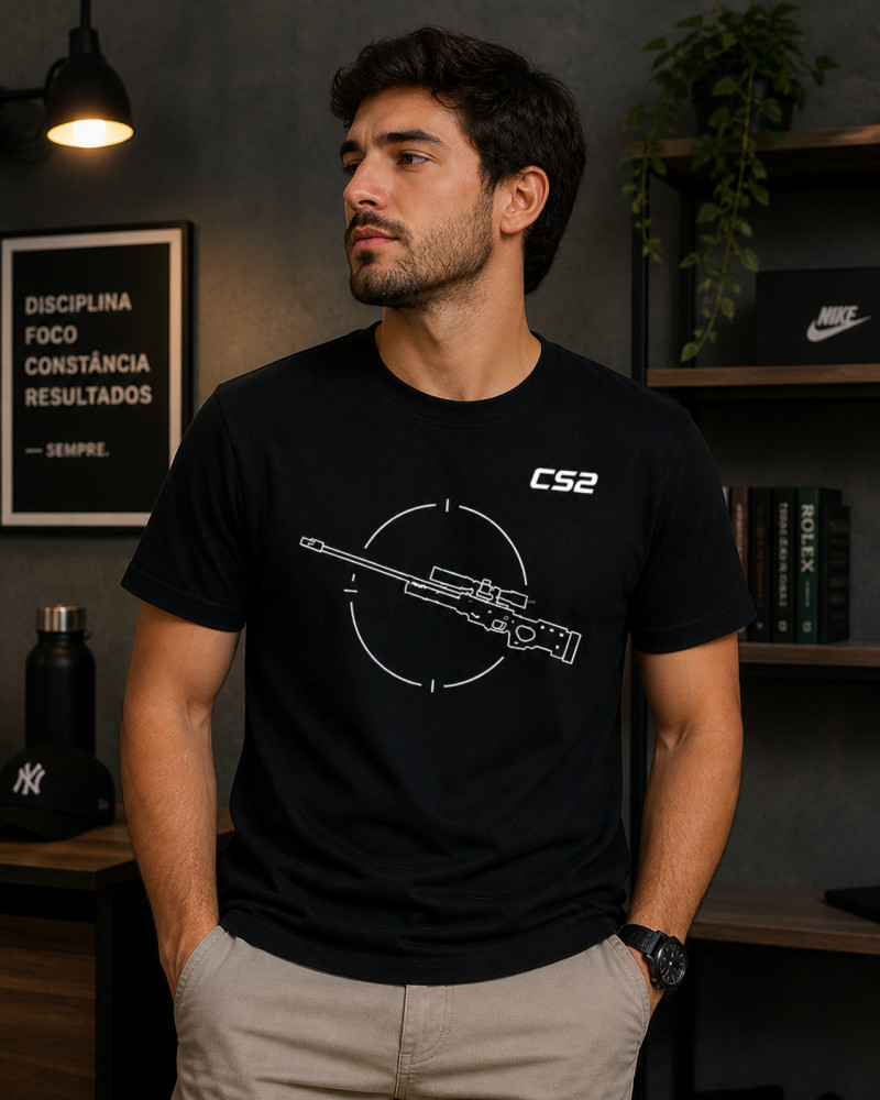 Camiseta Counter Strike 2 AWP - CS2 PRETO, 1 - SCALE STORE