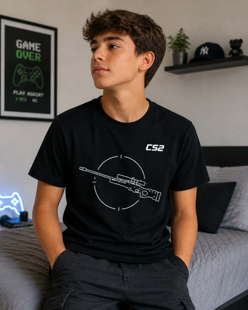 Camiseta Counter Strike 2 AWP - CS2 PRETO, 1 - SCALE STORE