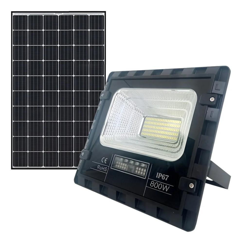 Refletor Led Solar Refletor LED SMD solar com controle 800w 3000K 80.000 lúmens IP67. - RT ...