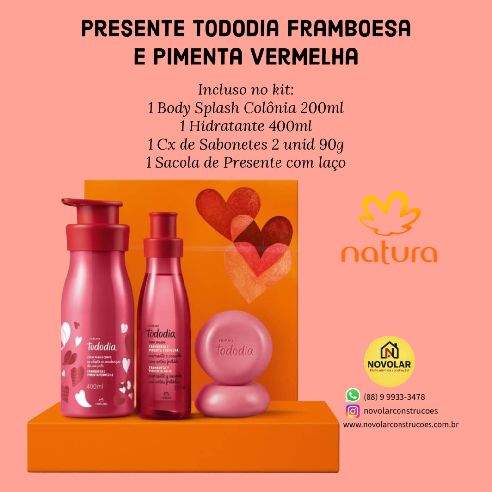 Presente Tododia Framboesa e Pimenta Vermelha