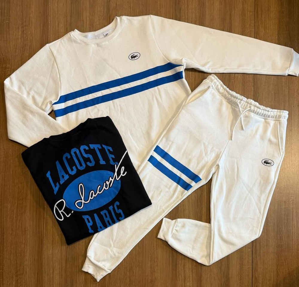Conjunto Lacoste Padrão Original Preto, P - MALVA IMPORTS OFICIAL