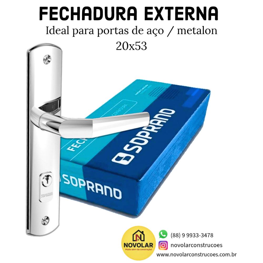 Fechadura Externa Soprano para Portas de Madeira - Novolar