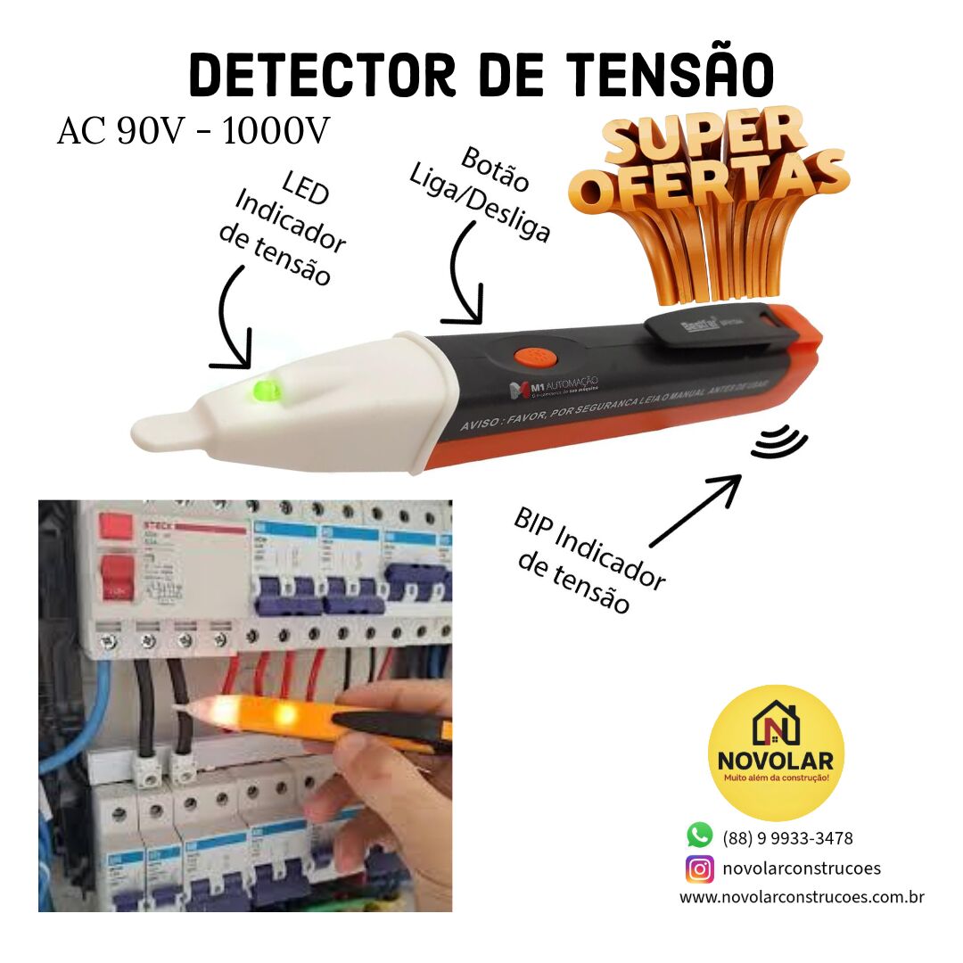 Detector de Tensão AC 90V - 1000V
