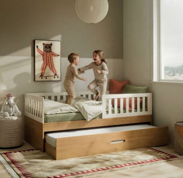 Cama Numa Com Auxiliar Móveis Matic