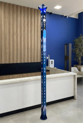 TORRE DE VIGILÂNCIA TRIANGULAR - 3 ÂNGULOS P/ CÂMERA + LED (OPCIONAL)