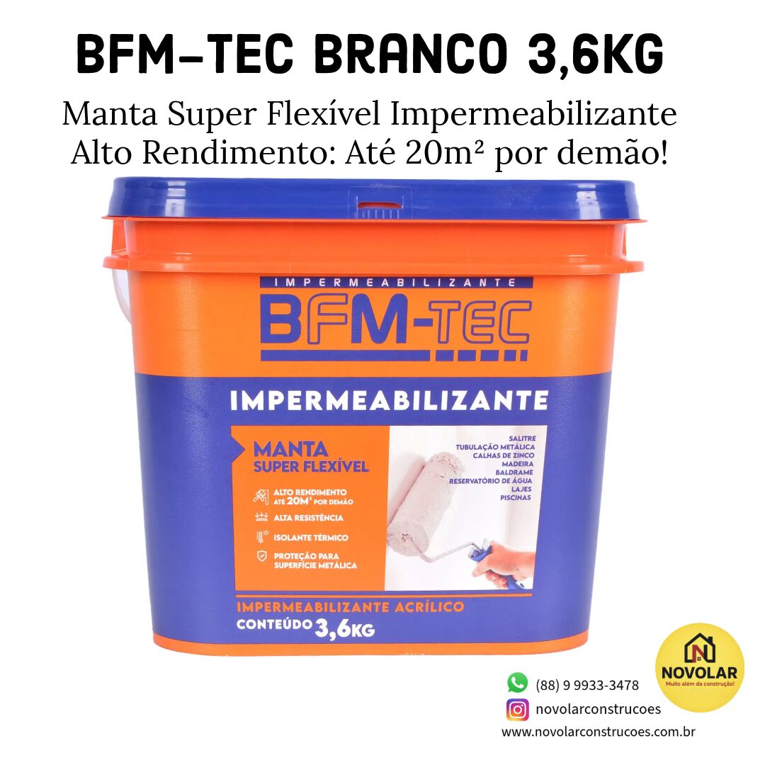 BFM-TEC Impermeabilizante Manta Super Flexível 3,6KG