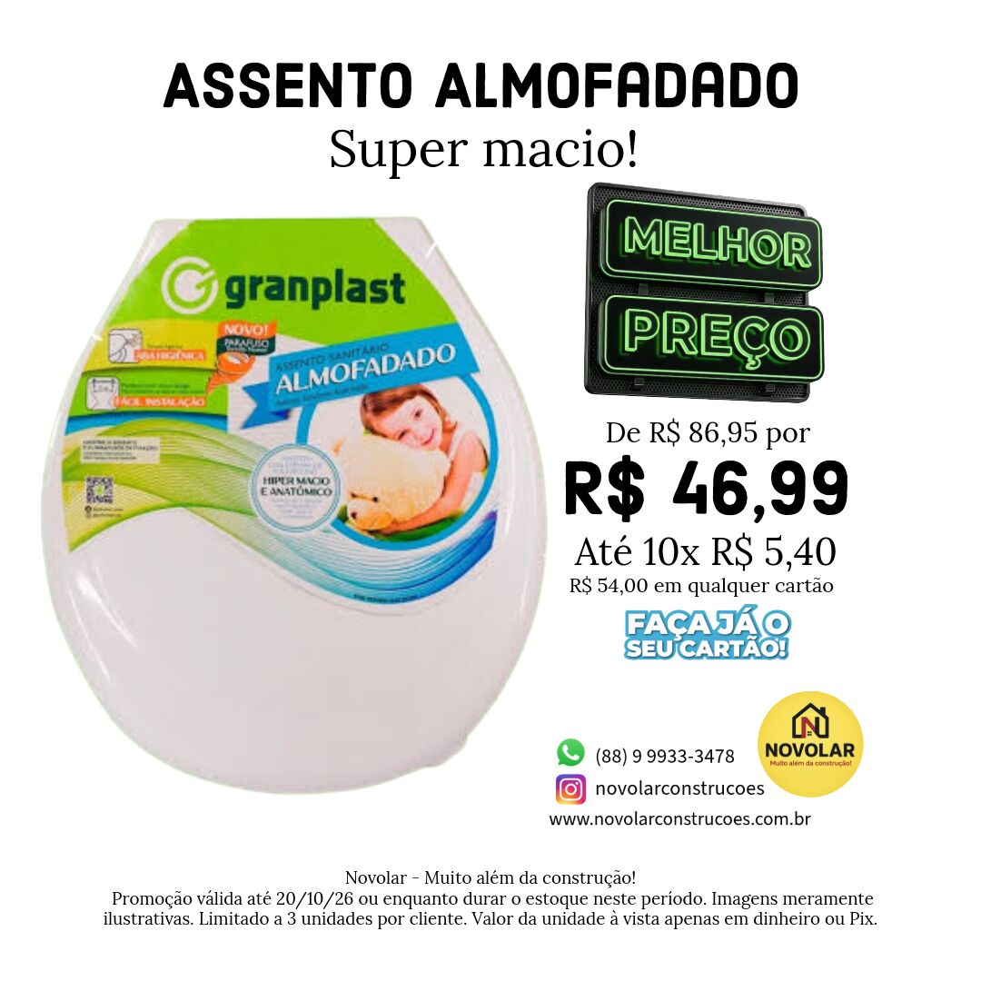 Assento Sanitário Almofadado