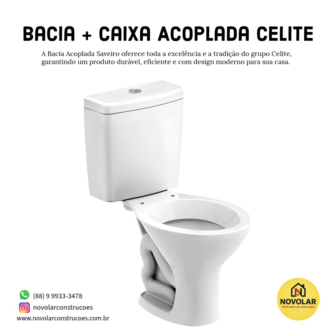 Bacia Acoplada 6Lts Celite Branco
